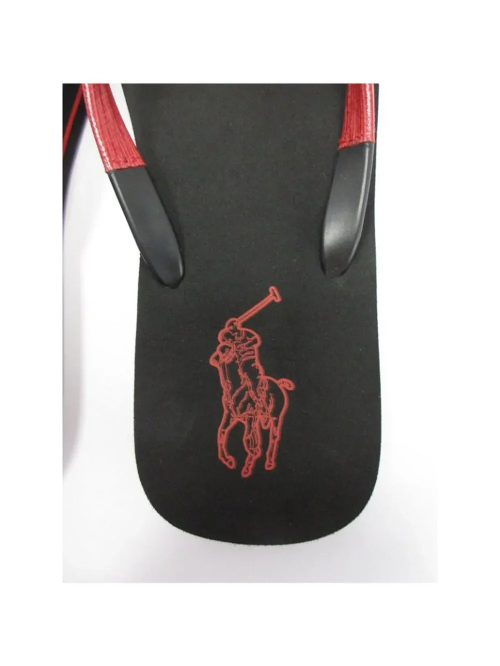 Polo Ralph Lauren Sandals 11 D Red Flip Flops Canby Thong Pony Logo